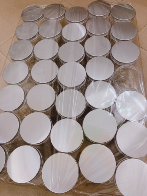 HỦ NHỰA NẮP NHÔM 500ml ĐỔ SÁP SẴN KHI MUA KÈM SÁP, CÓ DÁN LOGO CỦA SHOP