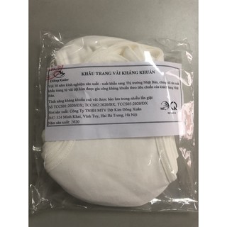 Khẩu trang kháng khuẩn dệt kim ĐÔNG XUÂN (Lốc 10 cái, giặt lại tái sử dụng nhiều lần)