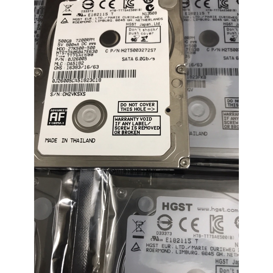 Ổ Cứng HDD Laptop 500GB 2.5 inch 7200rpm HGST Hitachi Chính Hãng - Bảo hành 24 tháng