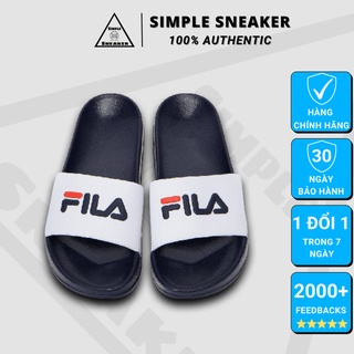 Dép Fila Chính Hãng 💙FREESHIP💙 Fila Drifter Navy White -Dép Quai Ngang Fila Xanh Hải Quân Trắng - Dép Thời Trang Unisex
