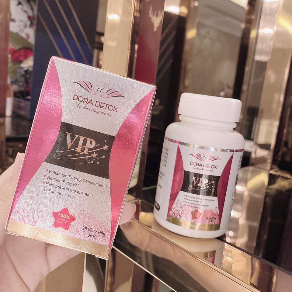 GIẢM CÂN DORA DETOX VIP- CHÍNH HÃNG (Tặng kèm xẹp bung)