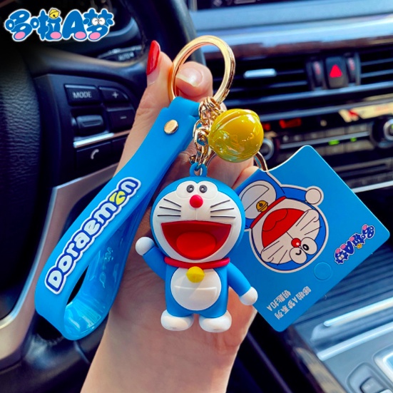 Móc khóa hoạt hình Doraemon 3D cao cấp siêu xinh dùng làm quà tặng, dây treo balo, túi xách, ví cầm tay - Ráp