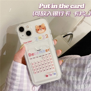 Ốp Điện Thoại Trong Suốt In Hình Hổ Hoạt Hình Dễ Thương Chống Sốc Có Ngăn Đựng Thẻ Cho tương thích cho iphone Apple 12promax/13pro/11/xr/xs/max/6/7/8plus 2022