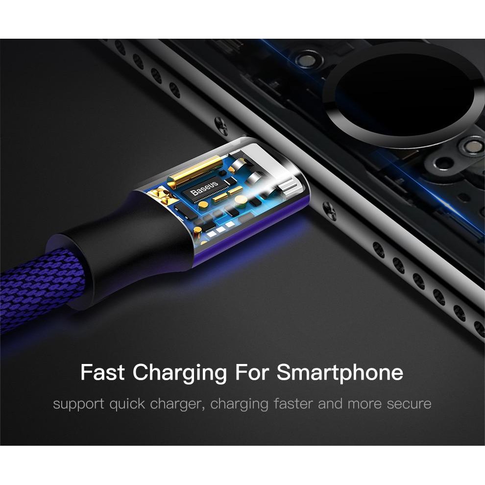 Baseus Cáp USB sạc nhanh cho iPhone 11 Pro Xs Max Xr X 8 7 6 6s 5 5s Cáp sạc iPad-UYT-168