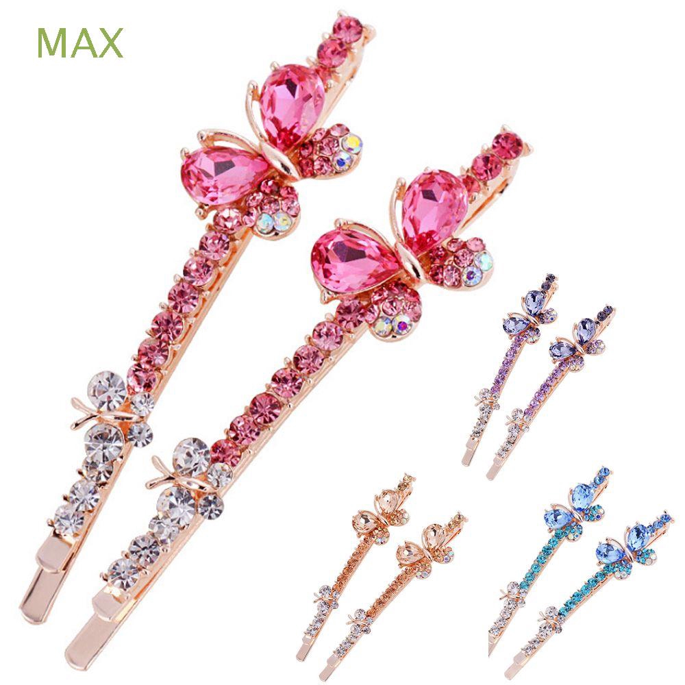 Cặp kẹp tóc hình cánh bướm lấp lánh phong cách Hàn Quốc dành cho nữ