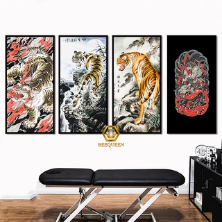 Album Tranh Hổ Xuống Núi-Rồng Trang Trí Kích Thước 30x60cm