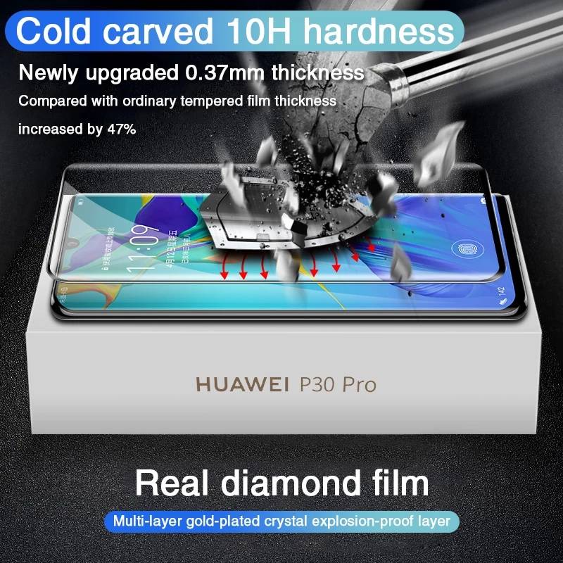 Kính cường lực bảo vệ màn hình cho Huawei P30 P40 P20 Mate 30 10 20 Lite Pro Honor 20 Pro 30 9X