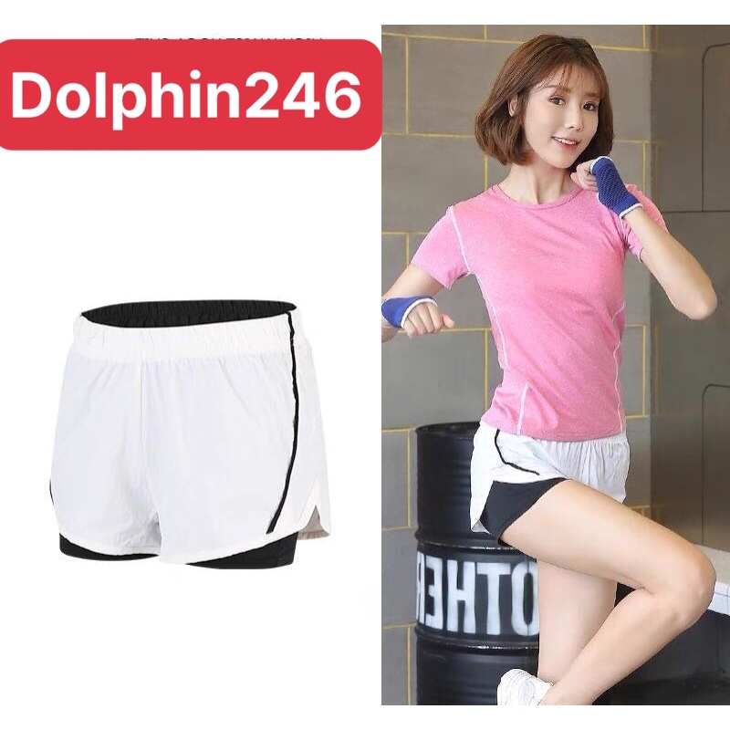 Quần Đùi 2 Lớp Tập Gym Yoga Nữ Quần Thể Thao Năng Động Chất Đẹp YJYB K1B2