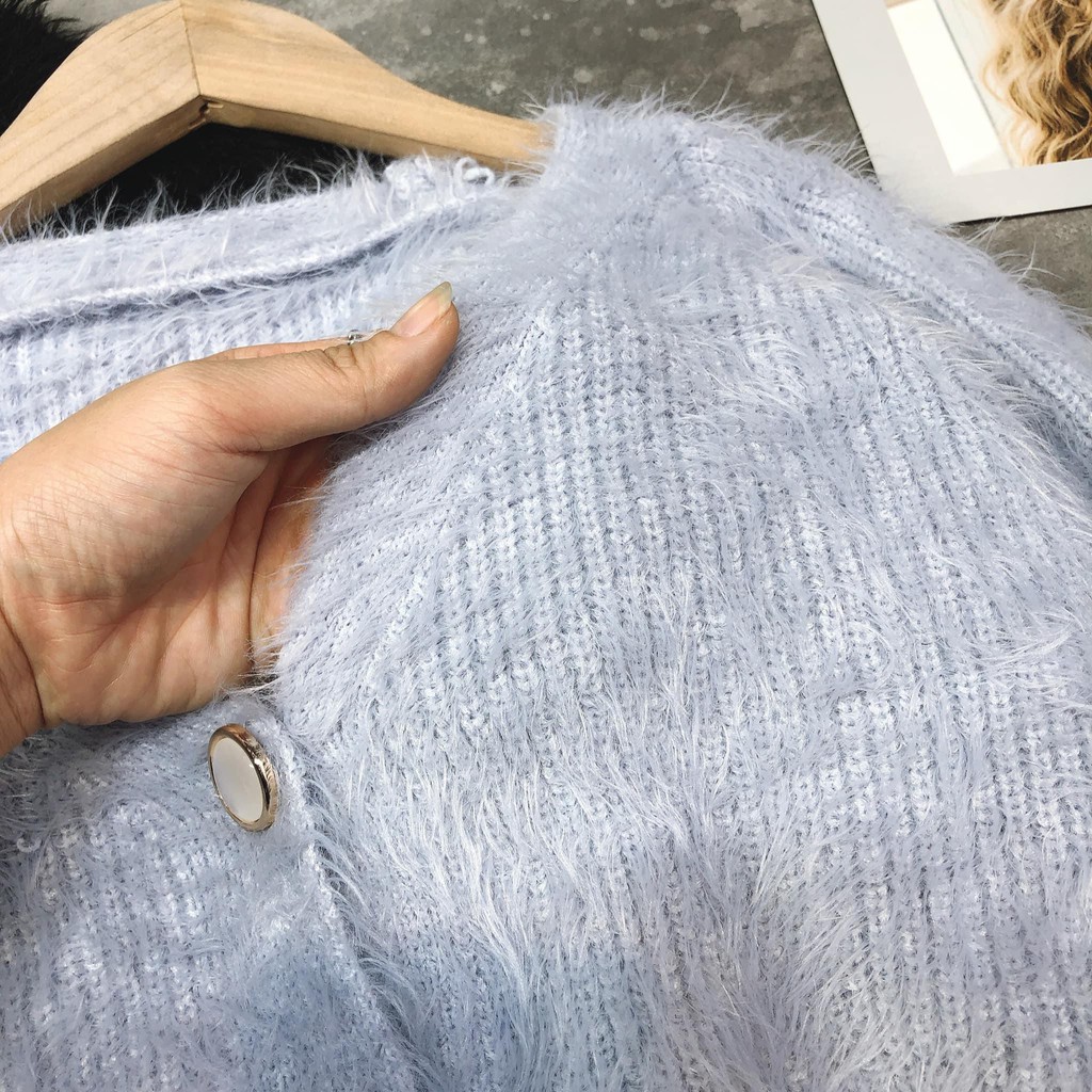 BÁN SỈ Áo Khoác Len Lông Vũ Croptop Hàng QCCC Loại 1 4 Màu HANNAHOUSE 1396 [Kèm VIDEO & ẢNH THẬT] | BigBuy360 - bigbuy360.vn