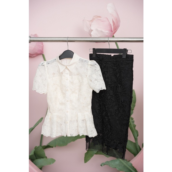 Áo sơ mi công sở Vera shirt Rimmy ren hàn cao cấp