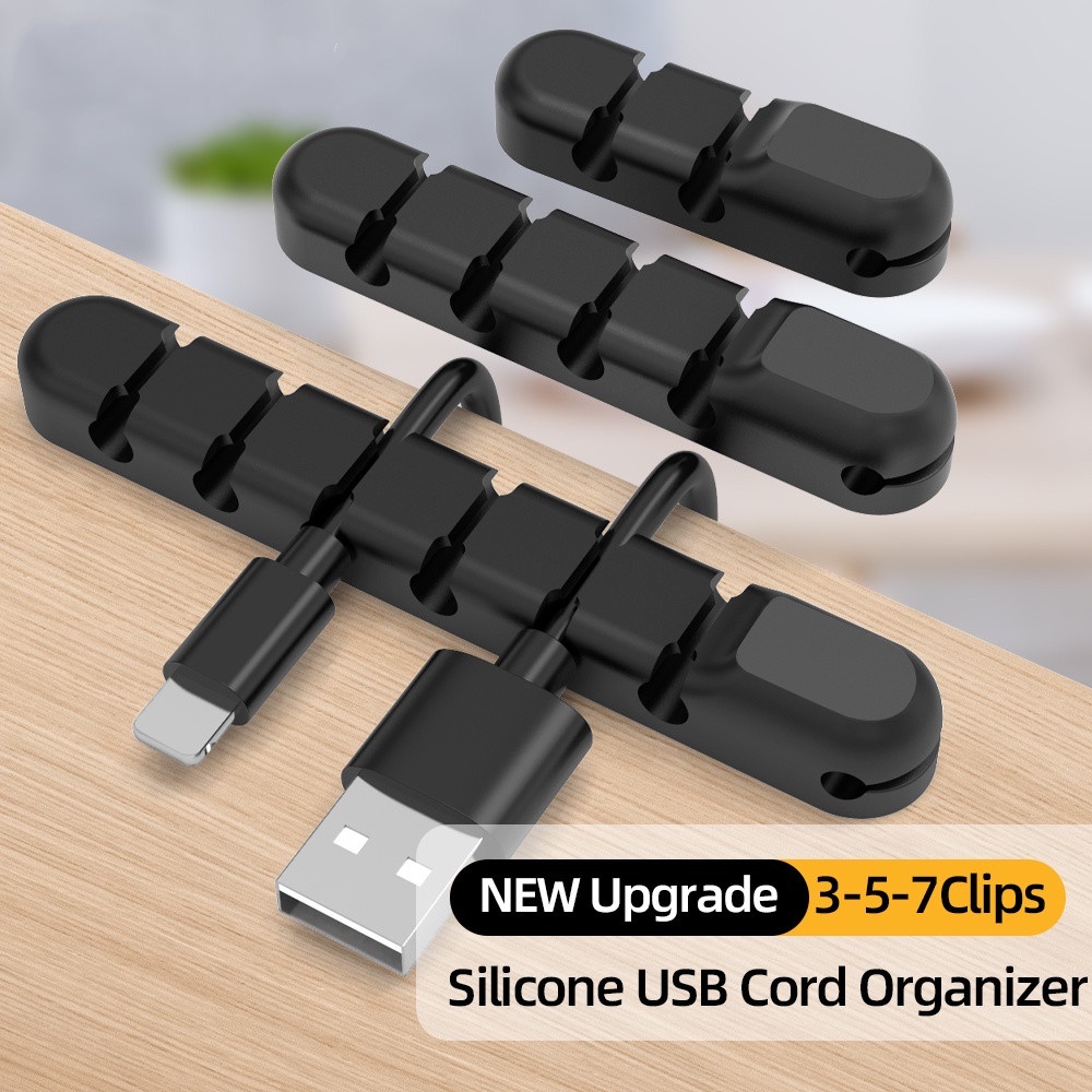 ACCEZZ Trình quản lý cáp silicon Giá đỡ kẹp cho tai nghe dây để bàn Trình quản lý gọn gàng