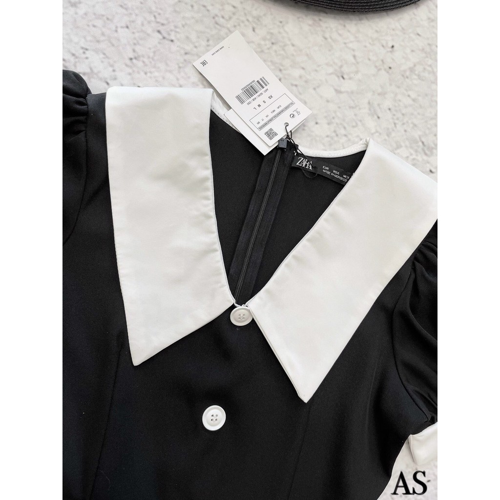 Váy xếp ly chân phối cổ cúc trước - V93 | BigBuy360 - bigbuy360.vn