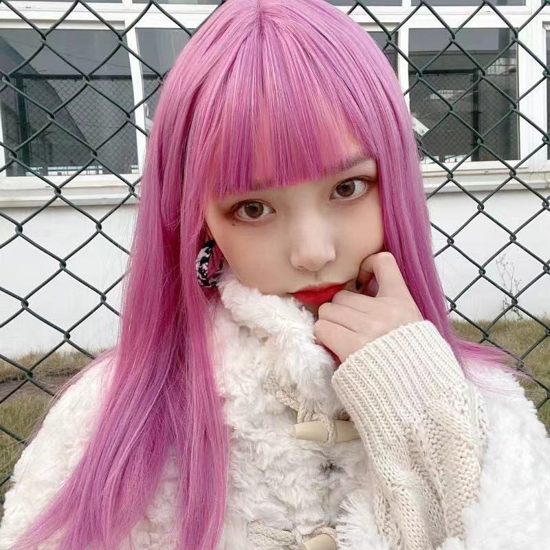 Bộ tóc giả thẳng dài màu vàng sáng phong cách lolita