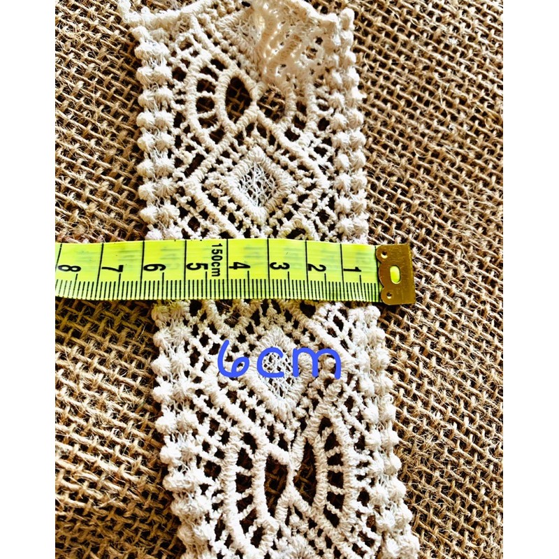 Ren chỉ, ren cotton trang trí, viền, may vá, handmade