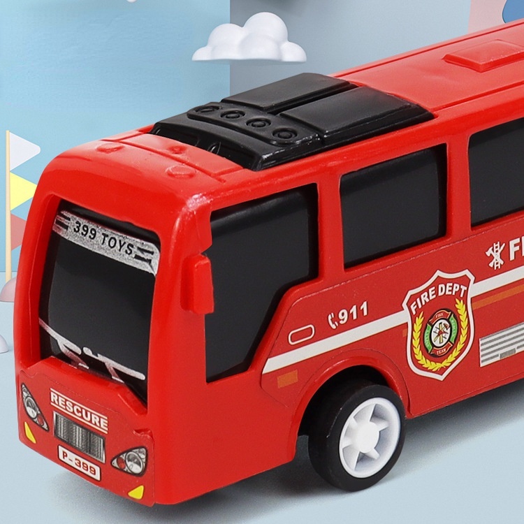 Mô hình xe buýt mini bằng hợp kim thiết kế độc đáo dùng trang trí bàn làm việc