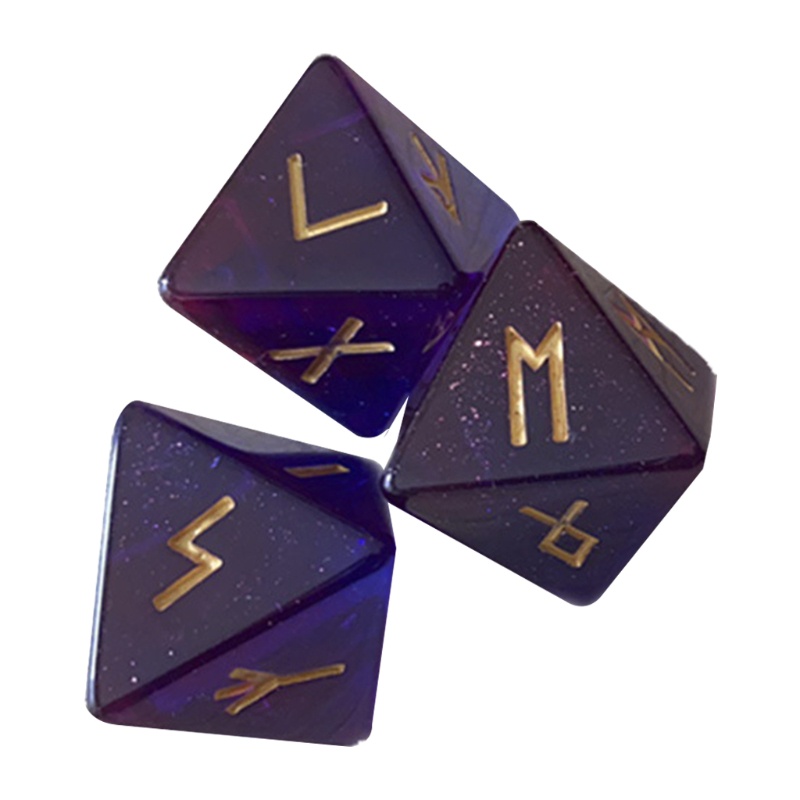 Bộ 3 Xúc Xắc 8 Mặt Bằng Polyhedral Để Bàn