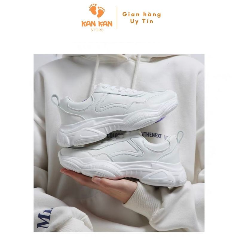 Giày Thể Thao Nữ Trắng KA042 Giầy Sneaker Nữ Độn Đế Cao Đẹp Thời Trang KanKanStore