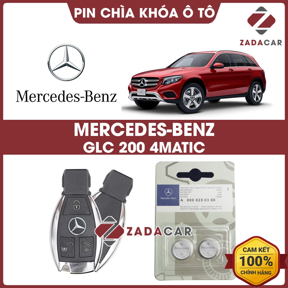 Pin chìa khóa ô tô Mercedes GLC200 4MATIC chính hãng Mercedes sản xuất tại Indonesia 3V Panasonic