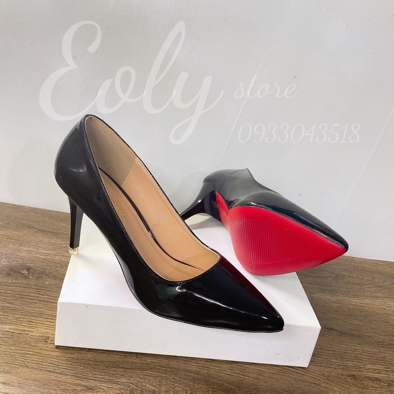 Giày Cao Gót 7cm - Hàng VNXK - Đế Pháp Da Bóng - Giày Gót Nhọn Công Sở - Chống Trầy Xước Nhẹ - Full size