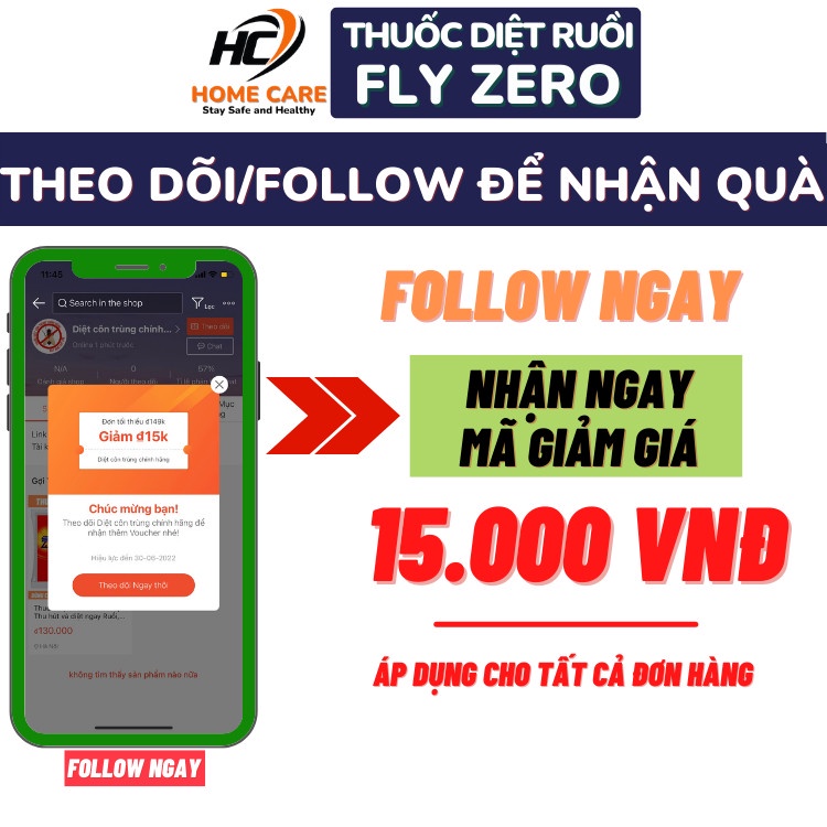 10 Gói Thuốc Diệt Ruồi FLY ZERO, Thu Hút Mạnh - Diệt Ruồi Nhanh, Đảm Bảo An Toàn Sức Khỏe, Hàng Nhập Khẩu Hàn Quốc