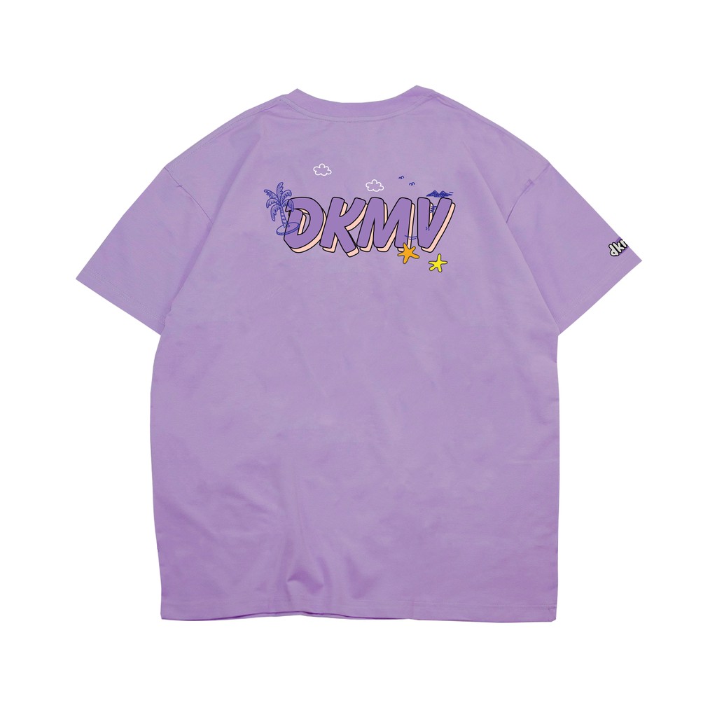 Áo thun nữ cotton màu tím oversize tay ngắn | DKMV Purple Vitamin Sea Tee