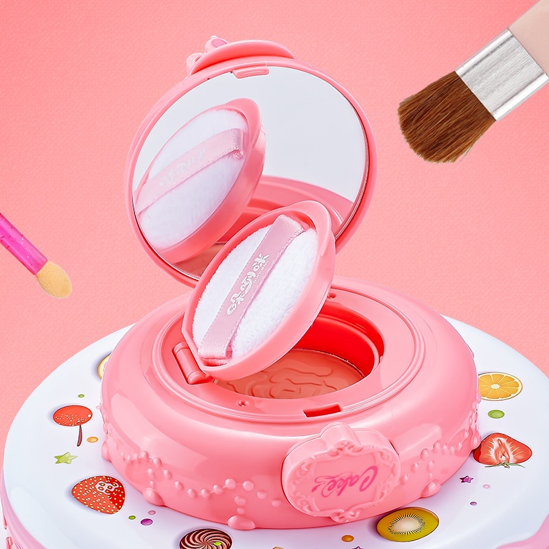 Đồ chơi trang điểm cho bé gái màu hồng cao cấp PoppyKidds bộ đồ làm đẹp chất thật cho bé từ 3 tuổi