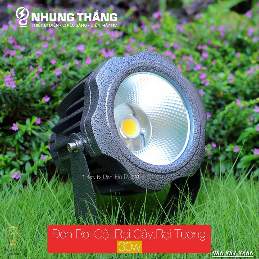 Đèn Rọi Cột,Rọi Cây,Rọi Tường YGS005 - Chiếu Điểm Ngoài Trời - Chống Nước IP65 - Công Suất 30w - Ánh Sáng Trắng,Vàng