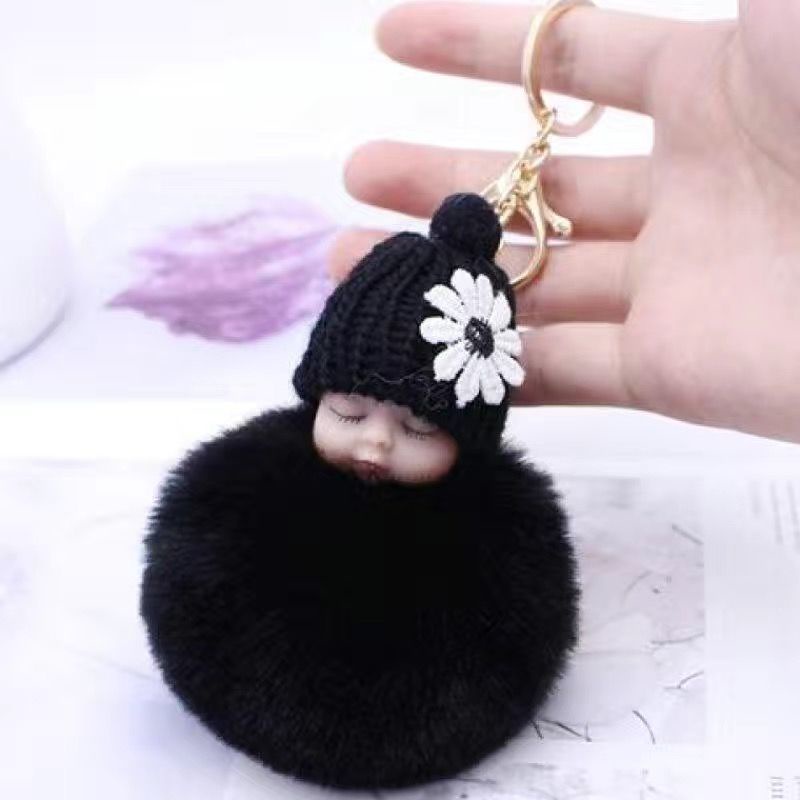 Móc khóa mặt hình búp bê đáng yêu