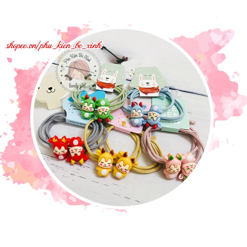 Cột Tóc Xinh💖FREESHIP💖Giảm 2K khi nhập [PHUKIENX2] Dây Buộc Tóc Thời Trang Hình Tuần Lộc Ku Teo