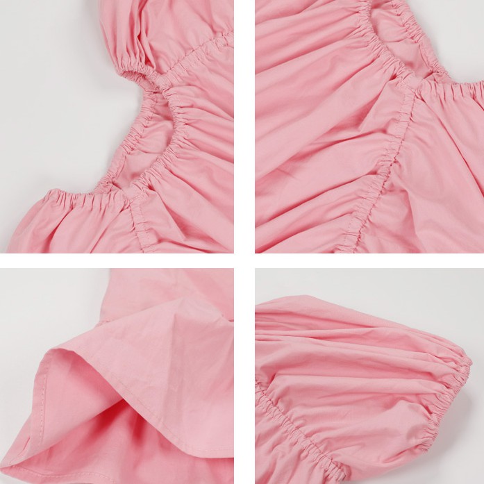 Đầm phối bèo kiểu Hàn Quốc thời trang mùa hè cho bé gái chất lượng cao