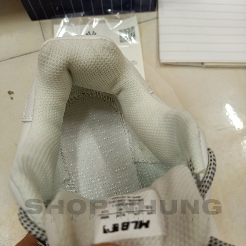 Giày mlb trắng chữ ny đen đế nâu nam nữ