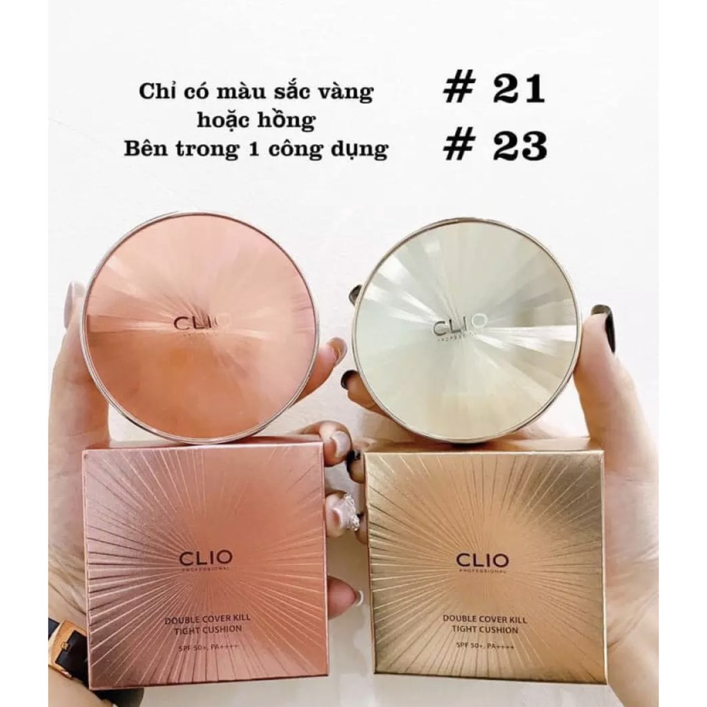 Phấn nước Double Cover Kill Tight CLIO tone 23