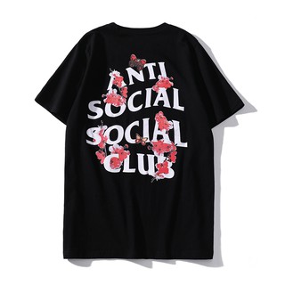 Áo Thun Tay Ngắn In Chữ Anti Social Club Cá Tính Cho Học Sinh