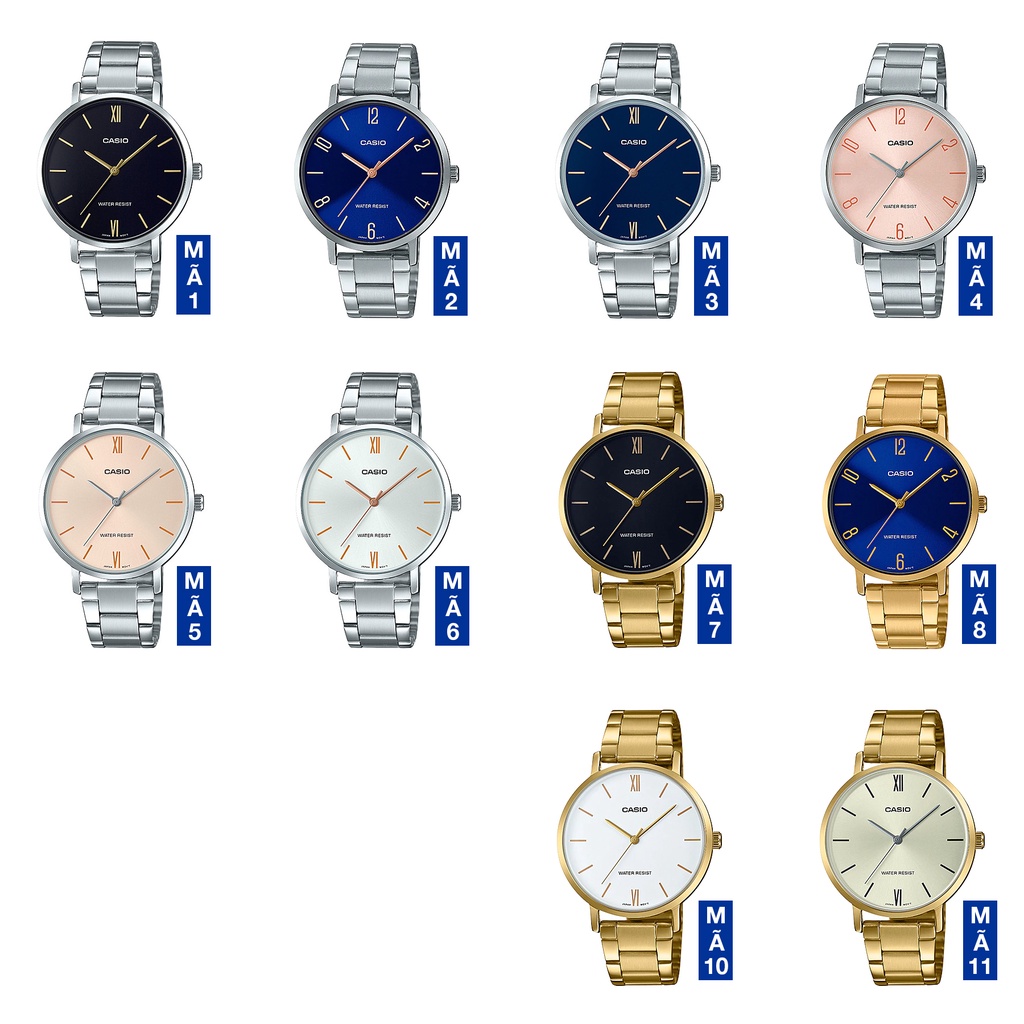 Đồng hồ nữ dây kim loại Casio Standard chính hãng Anh Khuê LTP-VT01 Series (34mm)