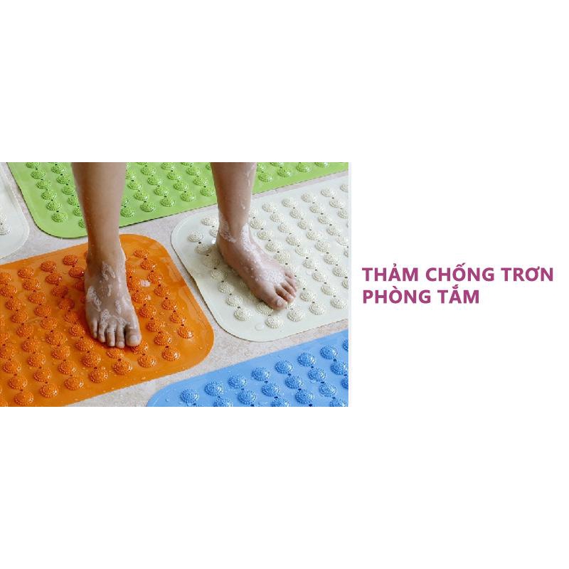 COMBO 2 Thảm lót chống trơn trượt nhà tắm chống trơn trượt an toàn (màu ngẫu nhiên)