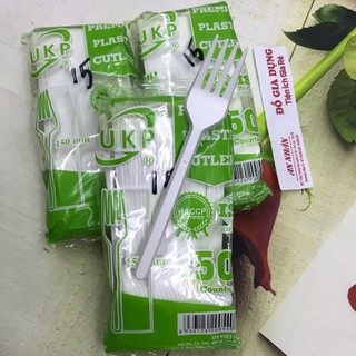 Gói 50 Thìa nhựa, Muỗm nhựa - Dĩa nhựa, Nĩa nhựa cao cấp dùng 1 lần