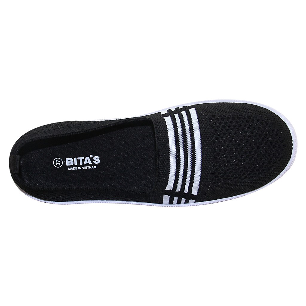 JK Giày vải nữ Bita's GVW.41 (Đen + Hồng + Xám)