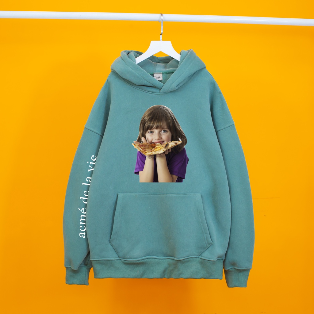 Áo nỉ Hoodie ADLV BÉ PIZZA Hogoto shop , Áo hoodie nam nữ nỉ bông cotton