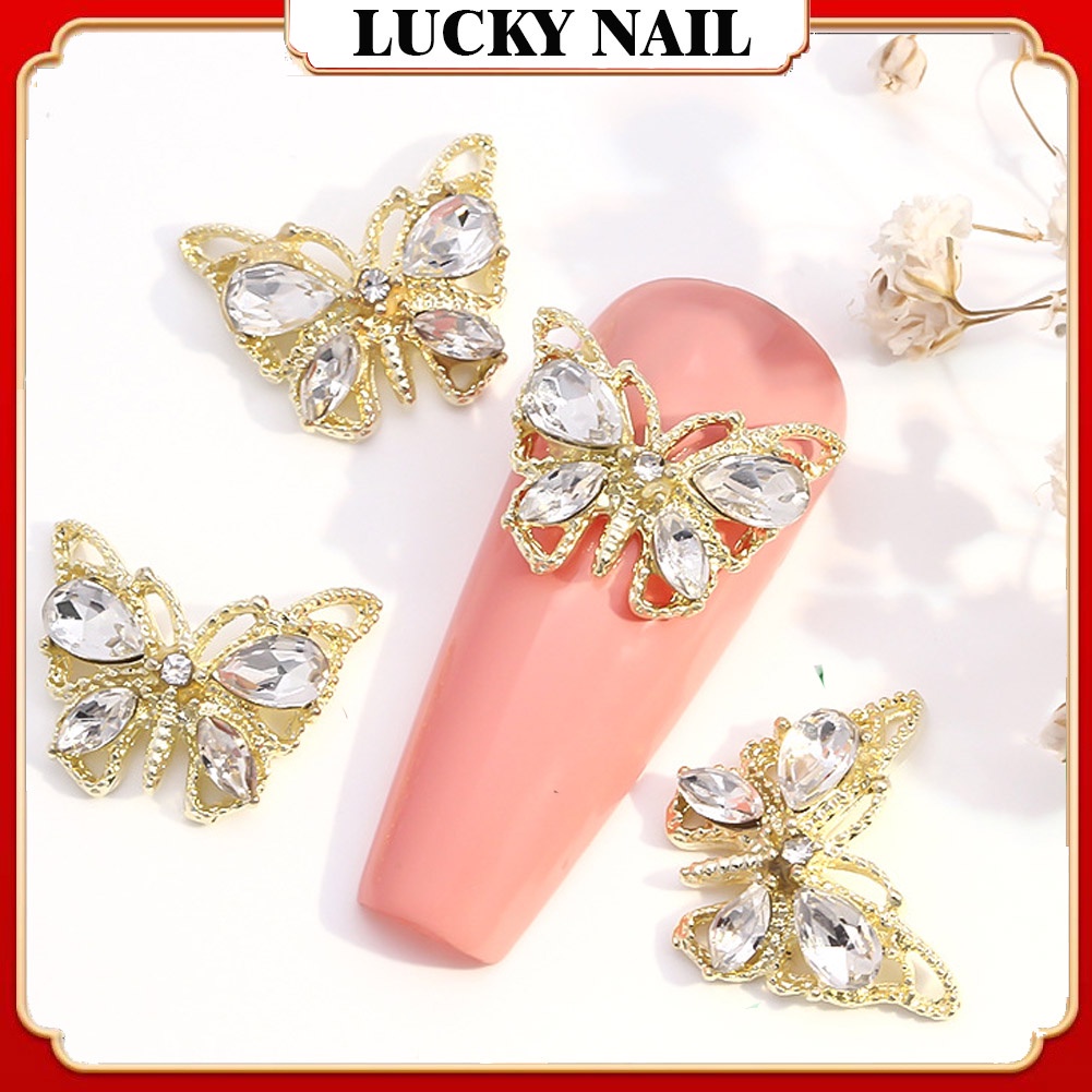 Charm bướm đá, Charm nail trang trí móng cao cấp