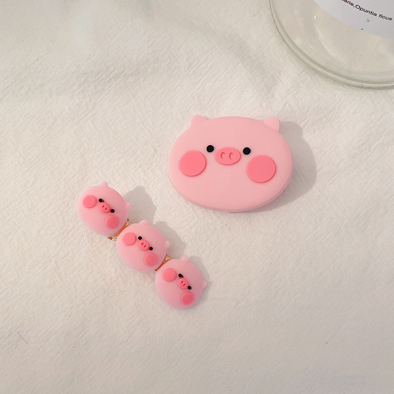 Kẹp Tóc Nhựa Hình Chú Heo Hoạt Hình Dễ Thương Cho Nữ