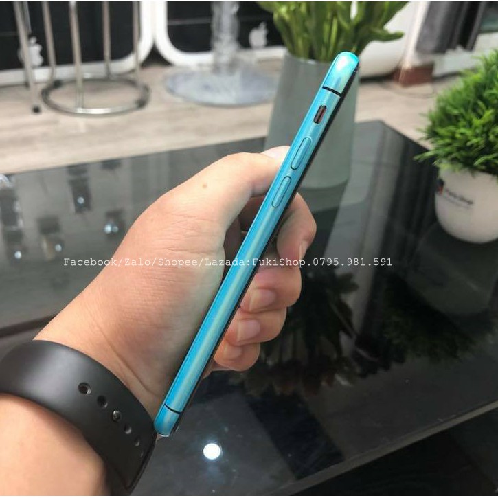 Tấm Dán Skin mặt sau Magic Coral Ocean Blue FULL VIỀN Cho 5 6 7 8 6plus 7plus 8plus X XS XR XSMAX 11 PRO MAX