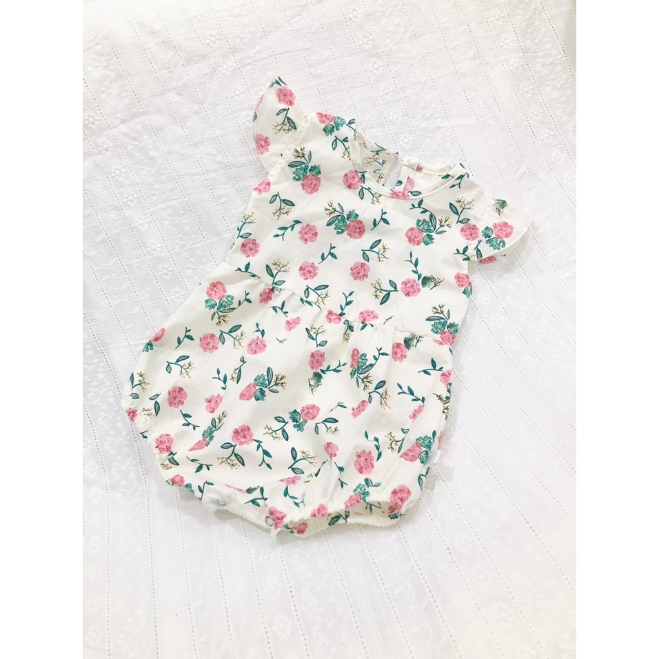 Bodysuit cho bé sơ sinh, áo liền quần bé gái,,6 tháng, 1 tuổi vải cotton thấm hút mồ hôi, mềm mịn.