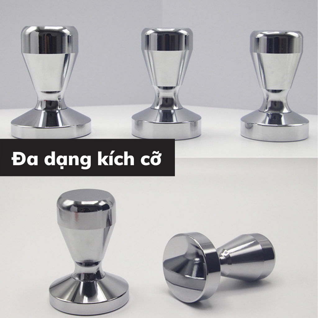 Tamper nén cafe 53 mm dụng cụ pha cà phê Espresso inox 304 bền bỉ trọng lượng 640 - 700g đường kính 51 - 53 - 58 mm