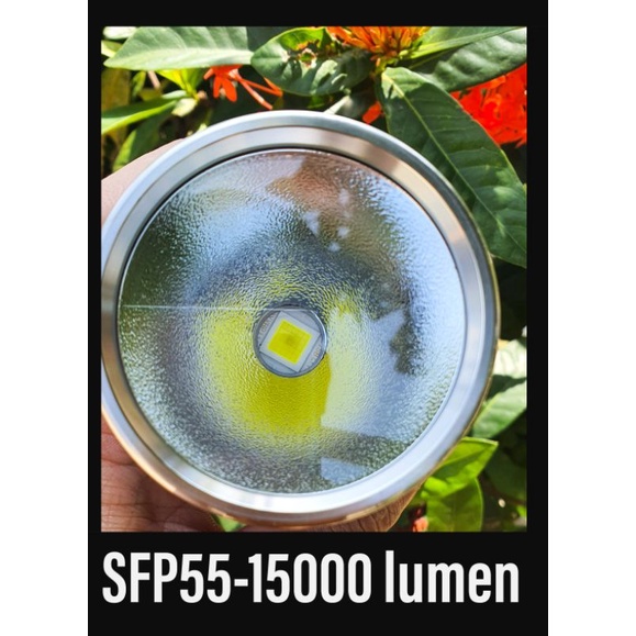 Đèn pin mod cao cấp SFP55/SFH55/ quang thông max 15000 lumen chóa sâu 5cm chiếu xa 800m