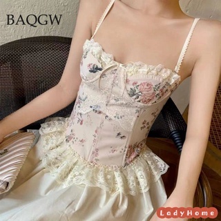 Áo Đan Ren Hoa Hở Lưng Phong Cách Vintage Cho Nữ