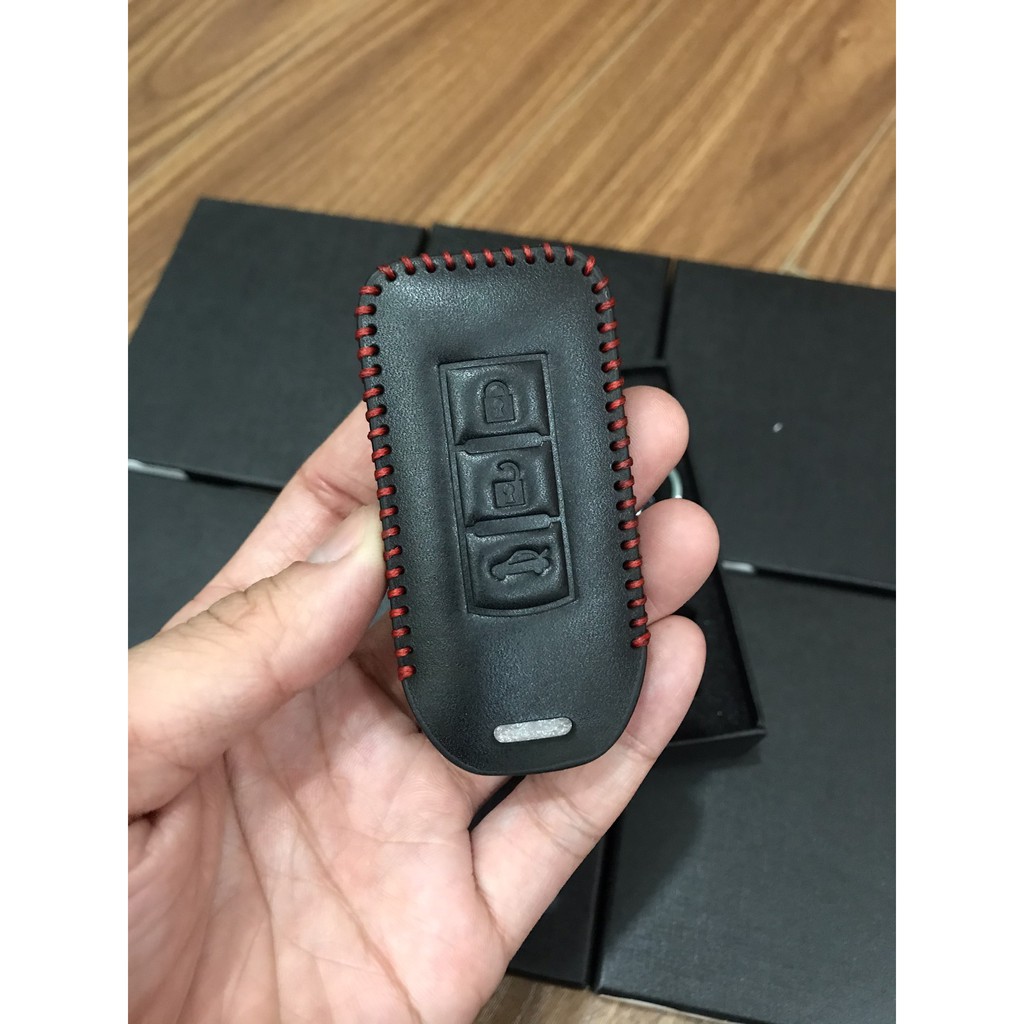 (GIÁ SỐC) Bao da chìa khóa smart key xe mitsubishi xpander, outlander, ,pajero