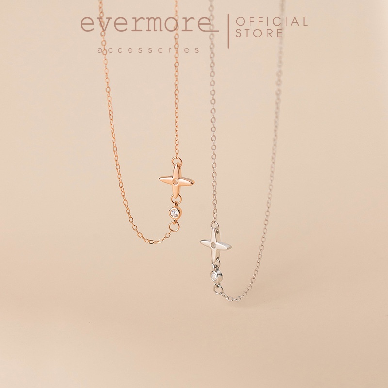 Dây chuyền bạc EVERMORE, vòng cổ Tinh Vân bạc ý 925, phong cách thanh lịch, minimalism - D033