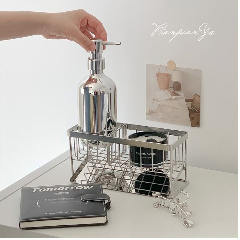 Kệ đựng dụng cụ đồ rửa chén Inox 304 kèm đĩa dốc 45 độ thoát nước tiện lợi