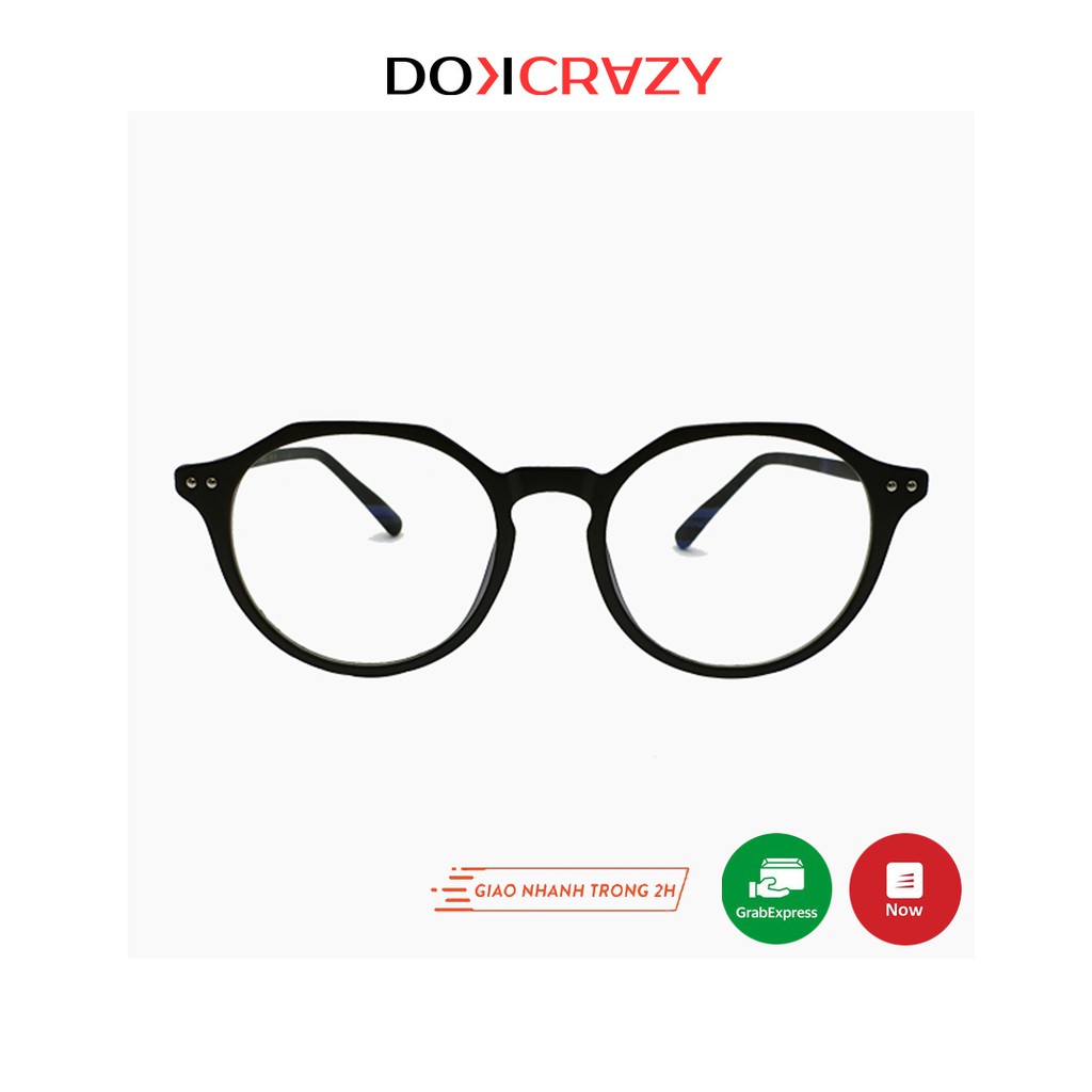 Gọng kính cận nam nữ cao cấp BALI DOKCRAZY mắt kiếng đa giác không độ giả cận thời trang kim loại bền đẹp