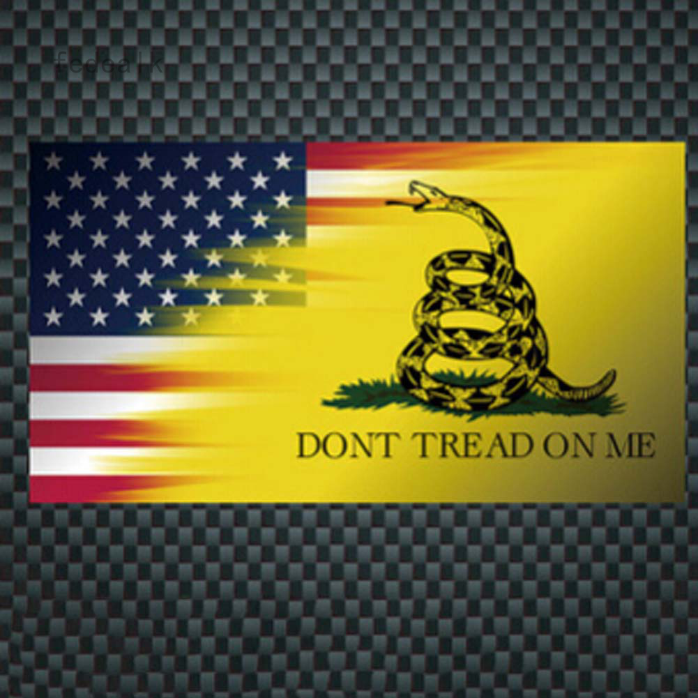 Decal Trang Trí Thân Xe Oto Hình Lá Cờ Dont Tread On Me Gadsden